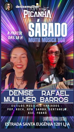 Cartaz de sábado com música ao vivo